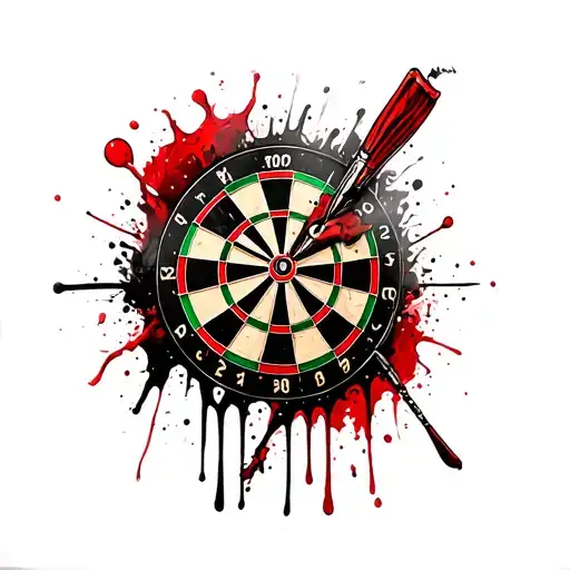 darts themed tattoo tattoo design idea
