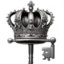 Crown Key tattoo design idea