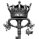 Crown Key tattoo design idea