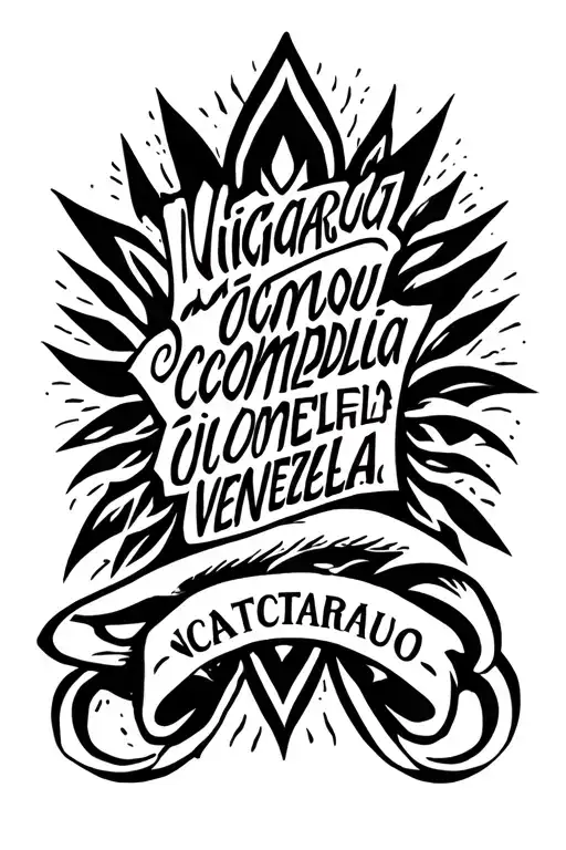 Nicaragua, Colombia and Venezuela with a bible verse tattoo design idea