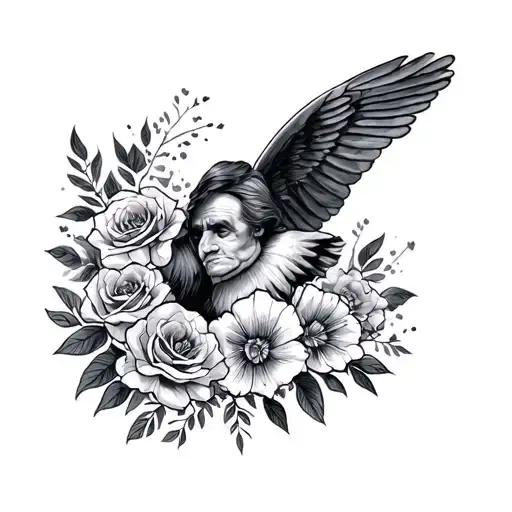 in memory of dad tattoo design idea