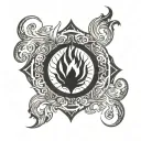 ring of fire   tattoo design idea