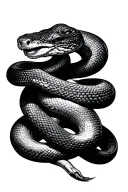 snake wrapped around arm tattoo design idea