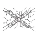 Rebel Flag cut diagonally coming outside lsd dmt molecule chain tattoo design idea