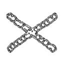 Rebel Flag cut diagonally coming outside lsd dmt molecule chain tattoo design idea