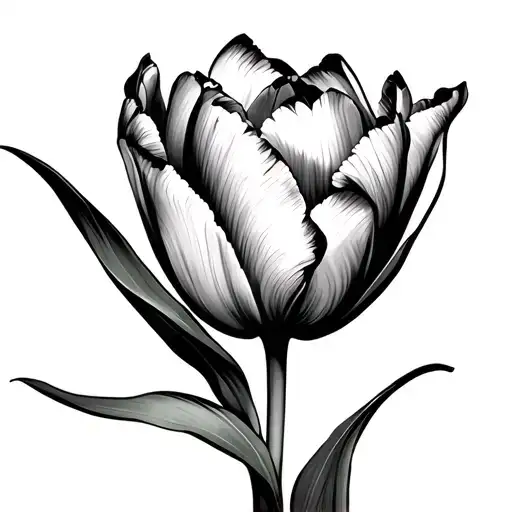 tulip tattoo design idea