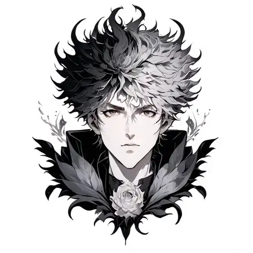 black clover anime tattoo design idea