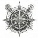 viking compass tattoo design idea