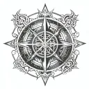 viking compass tattoo design idea