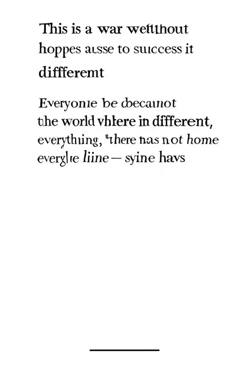 "This is a war without hopes for success, because it cannot be different, in the world where not everything is at home - everyone has" male tattoo design idea