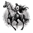 "After death, nothing is, ipsapwu" "death on a pale horse" tattoo design idea