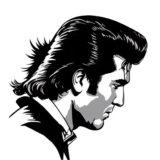 profil elvis Presley tattoo design idea