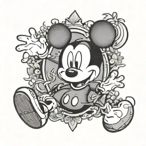 Mickey Mouse tattoo design idea