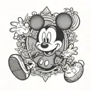 Mickey Mouse tattoo design idea
