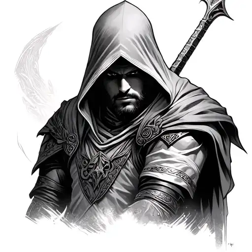 Ezio Auditore tattoo design idea