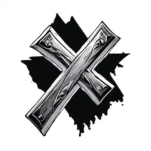 3 Nail Cross tattoo design idea