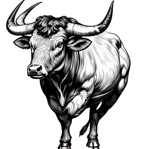 Taurus bull tattoo design idea