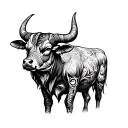 Taurus bull tattoo design idea