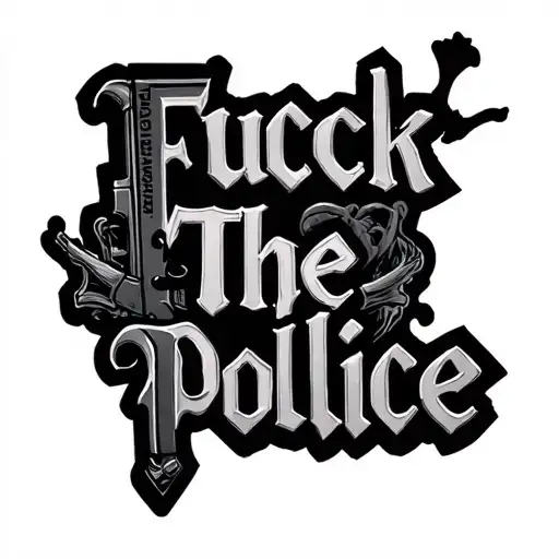 Fuck The Police tattoo design idea