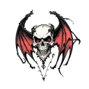 Deathbat tattoo design idea