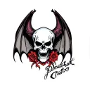 Deathbat tattoo design idea