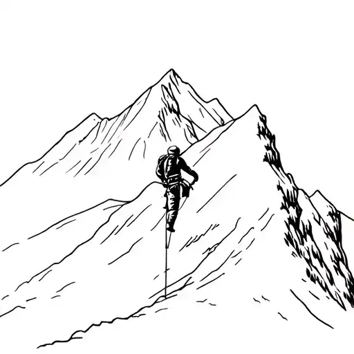 mountaineering alpinism climbing tattoo design idea