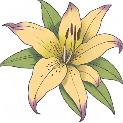 lily flower purple flowers tattoo design idea
