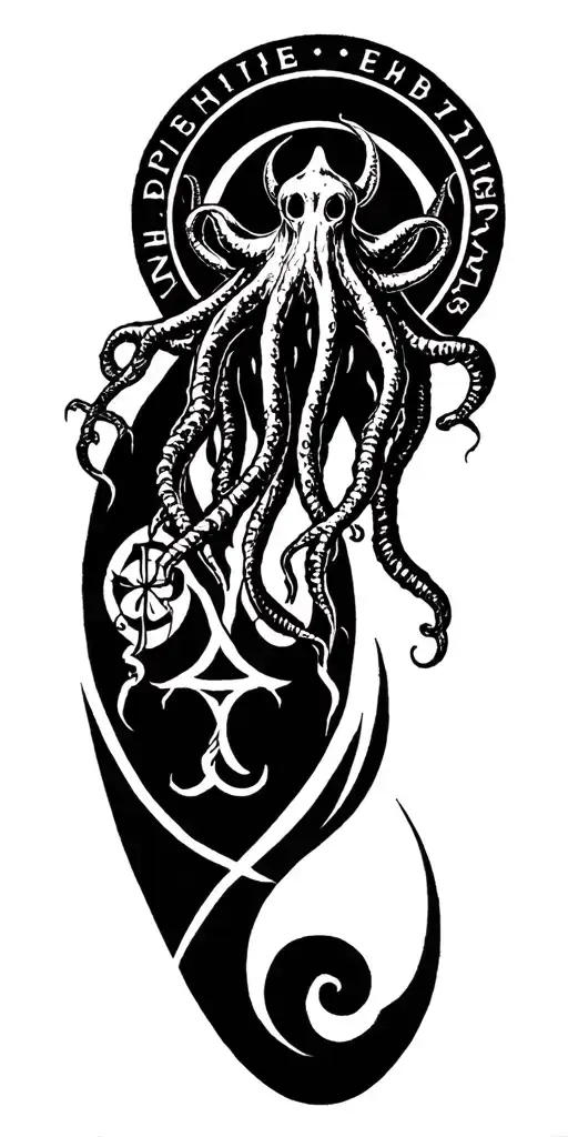 Cthulhu Symbols, the Elder Sign, Lovecraftian, Necromomicon Sigil, Eldritch Horror tattoo design idea