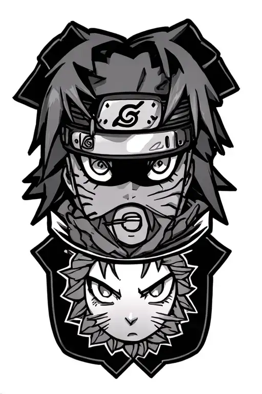 Patched Tattoo, Anime, 6 different designs, Naruto, full metal alchemist, hunter x hunter tattoo design idea