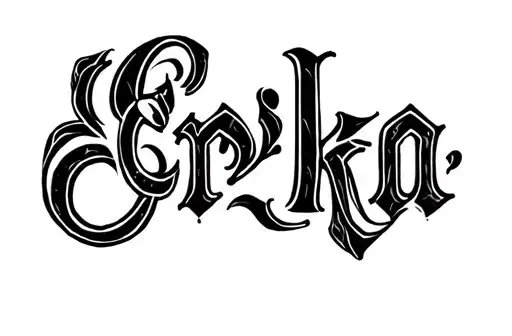 "Erika" tattoo design idea