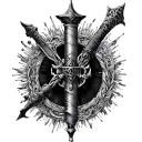 The mace weapon tattoo design idea