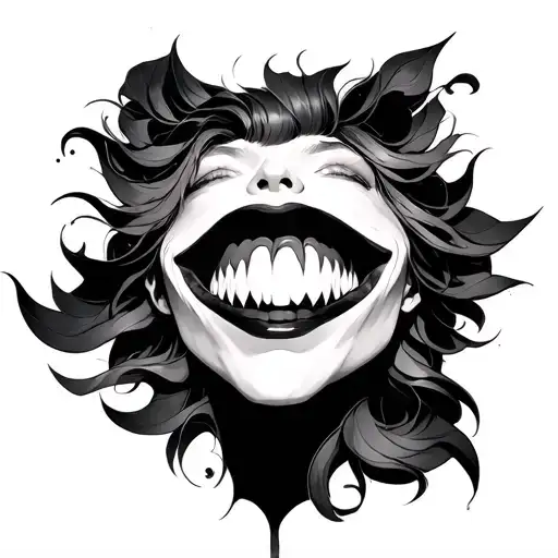 Ahegao tattoo design idea