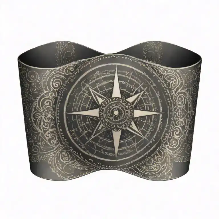 Compass arm band with Geometric tattoo design idea