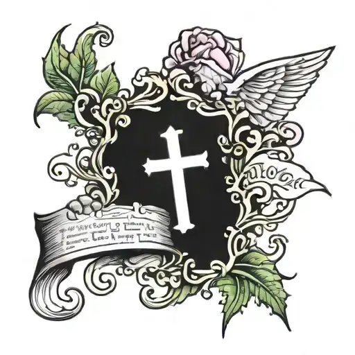 bible scripture tattoo design idea