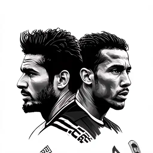 Messi Maradona Ronaldinho Totti tattoo design idea