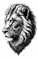 leo star constellation tattoo design idea