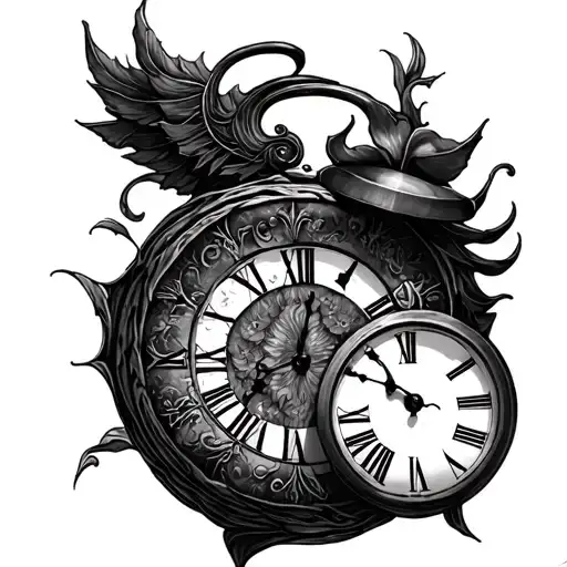 Birth Clock tattoo design idea