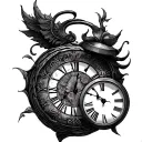 Birth Clock tattoo design idea