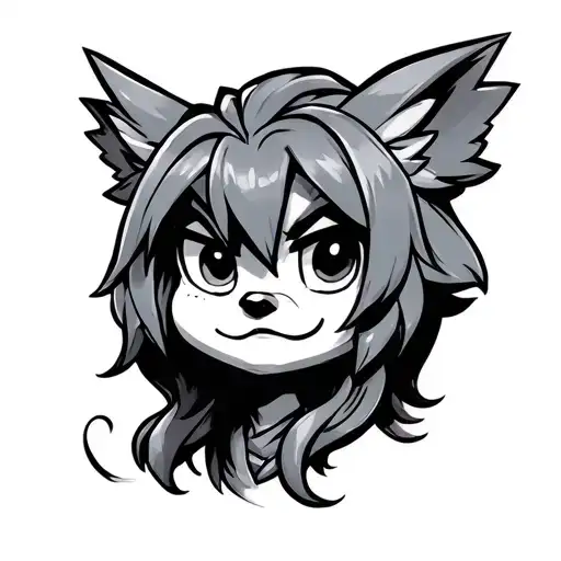 90s cartoon character tattoo design idea