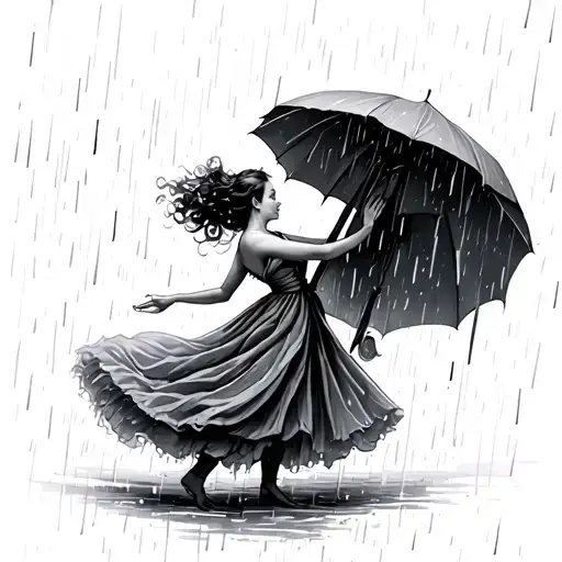 Dancing In The Rain tattoo design idea