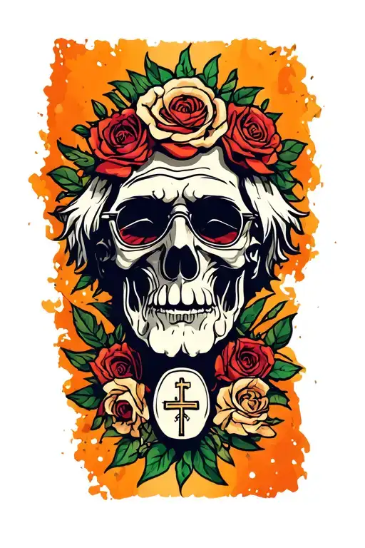 Christian inspired rip grandpa tattoo design idea