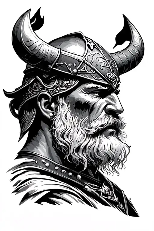 navy RAF viking warrior tattoo design idea