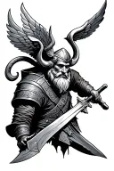 navy RAF viking warrior tattoo design idea