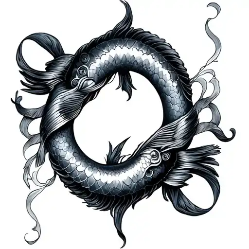 soulmates virgo pisces tattoo design idea