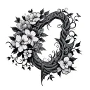 asian stomach tattoo vines and flowers for men tattoo design idea