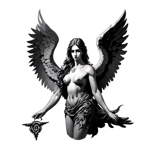 Protector Angel tattoo design idea