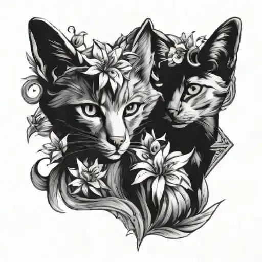 something to celebrate my children Phoebe and Mia tattoo design idea