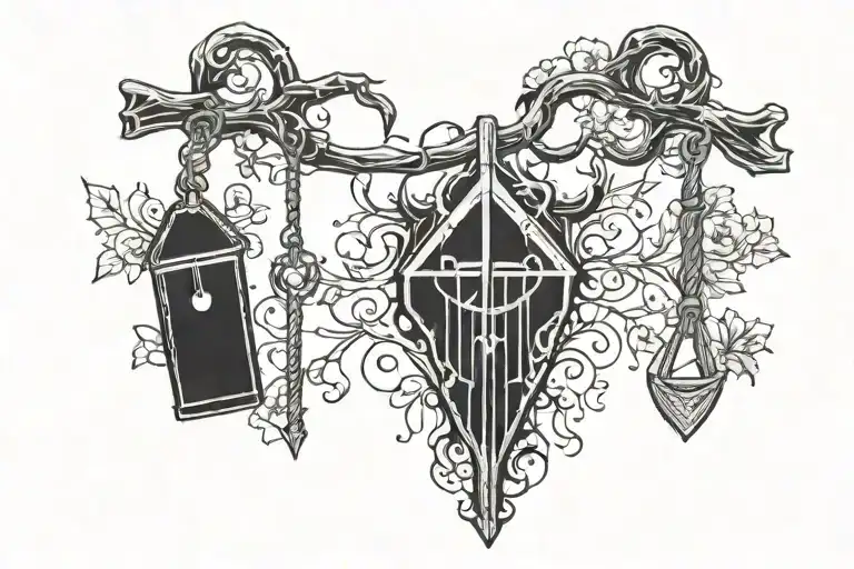 cut gallows tattoo design idea