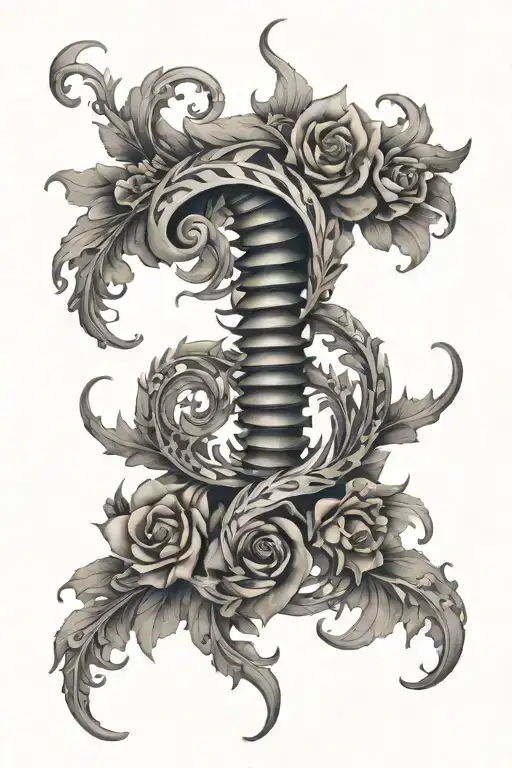 elegant spinal tattoo design tattoo design idea