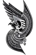 Egyptian god symbol in alchemy tattoo design idea